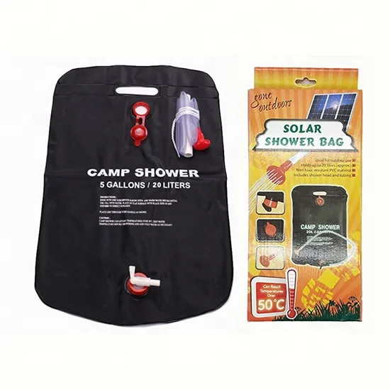
PVC 5 Gallons 20L Portable Plastic Camping Outdoor Solar Shower Bag 