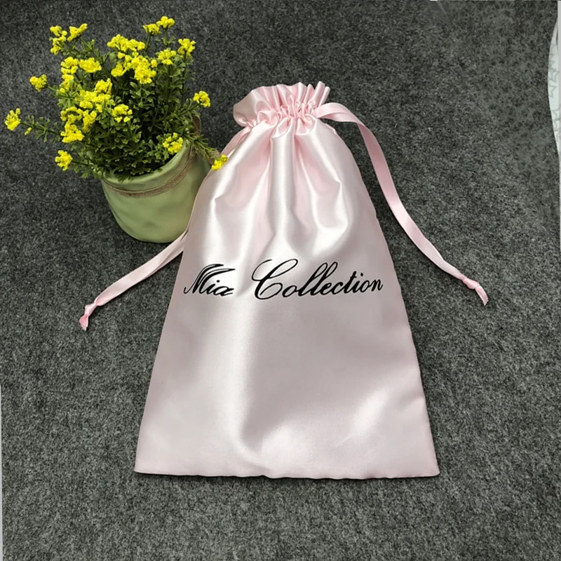 Recyclable New Fashion Silk Dust Sunglasses Pouch Bag For Wigs  Drawstring Pouch For Clothing Skin Care