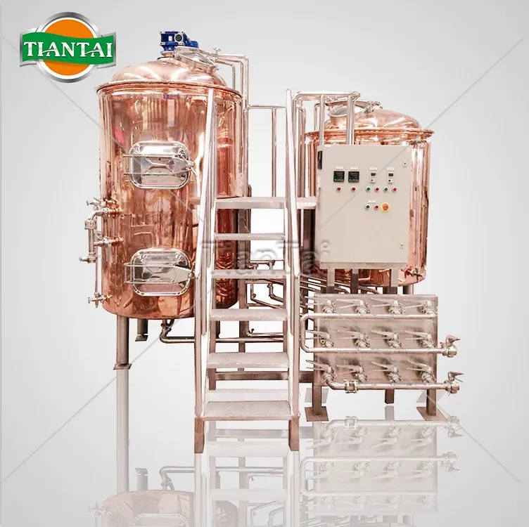 7BBL Red Copper electric heated Combined 3 vessel Brewhouse system