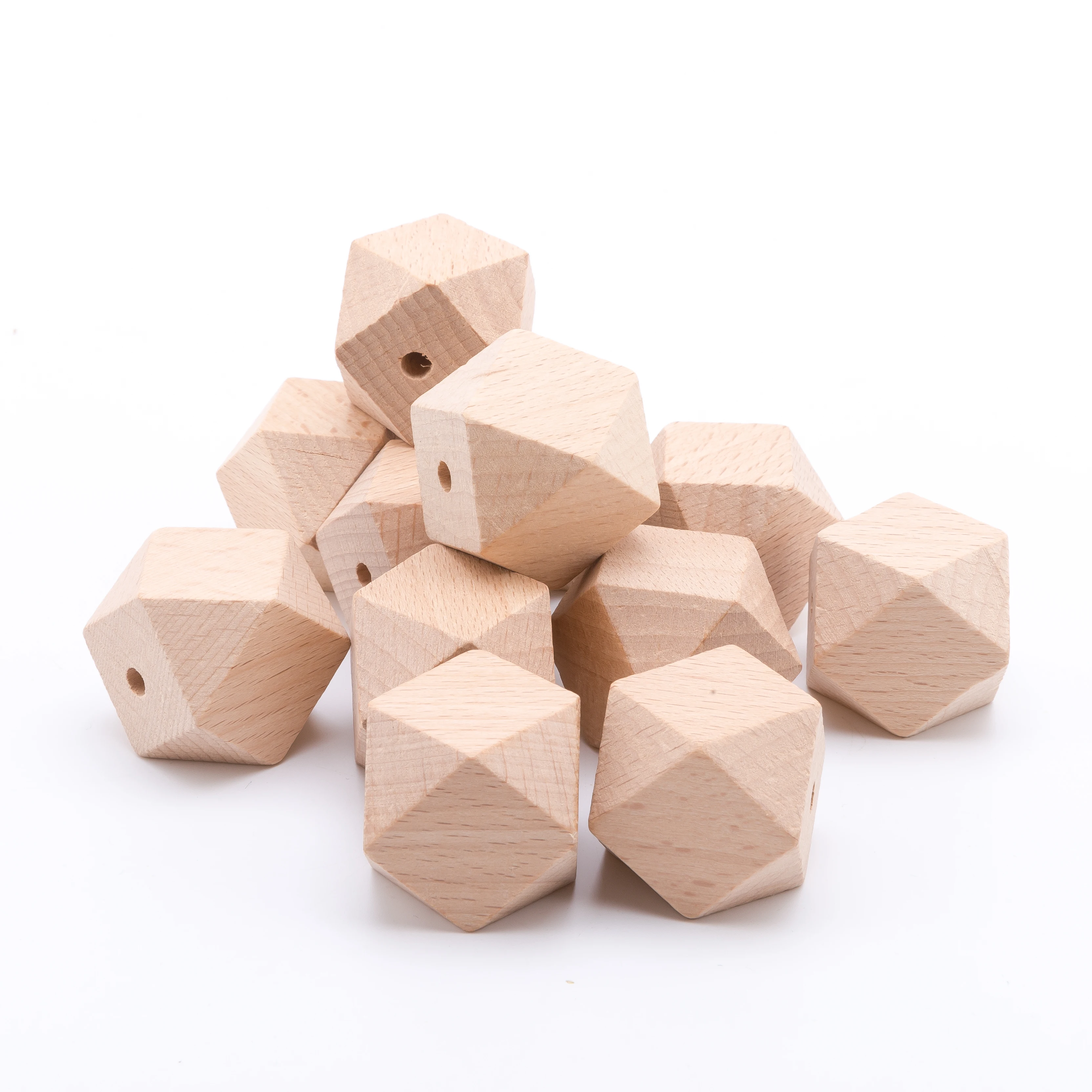 Wholesale Jewelry Making Custom Cheap Natural Maple Octagon Wood Beads