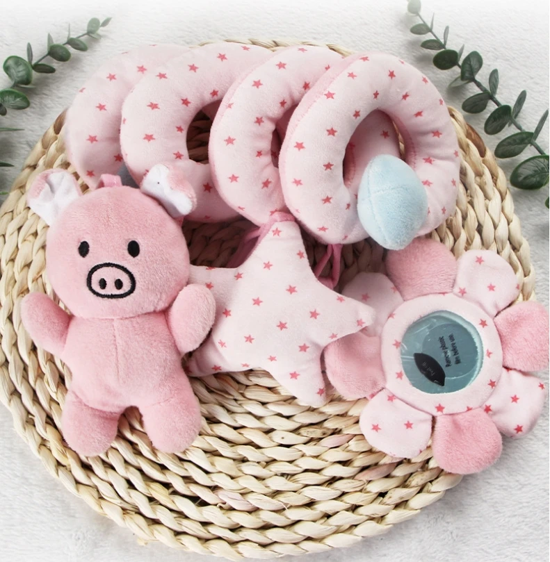 OEM Baby Musical Bed Hanging Rattle Pram Spiral Safety Animal Bed Hanging baby stroller Toy