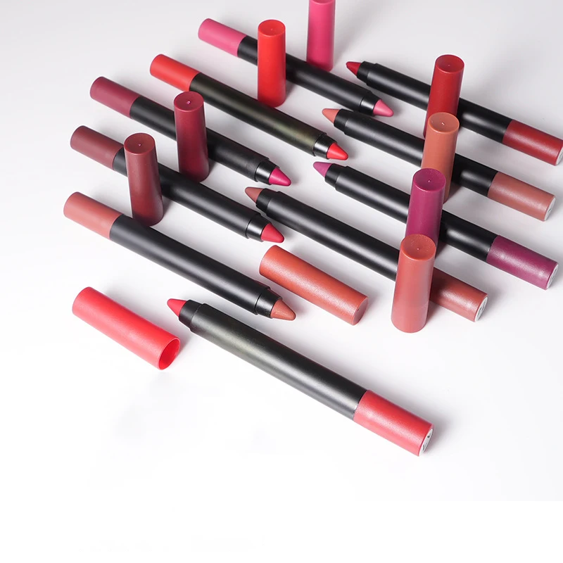 Long Lasting Custom Logo Pink Lipliner Pencil Lipstick Vegan Waterproof Creamy Lip Liner Pencil Private Label Matte Lip Liner