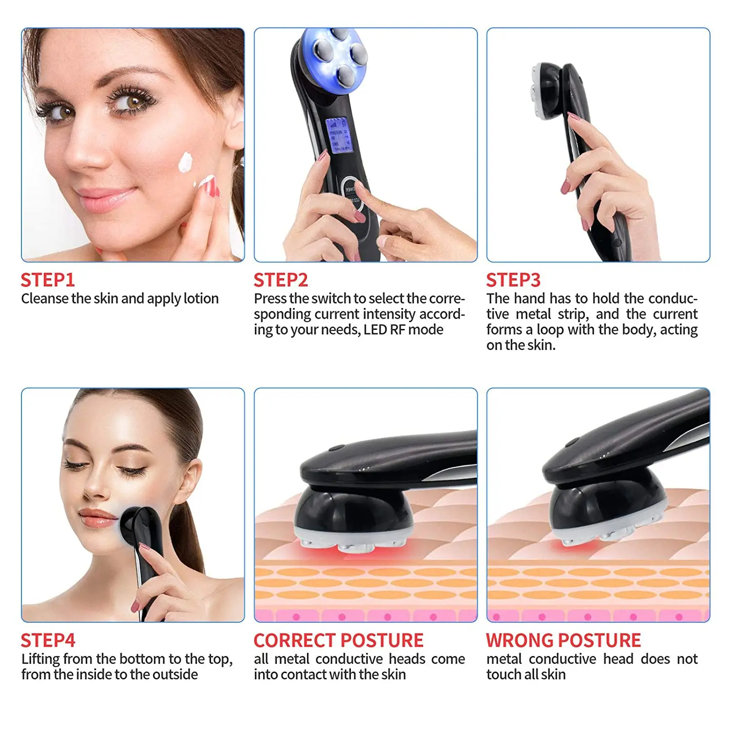
2021 portable emslim eye rf device led facial massage skin tightening remove wrinkles face lifting machine 