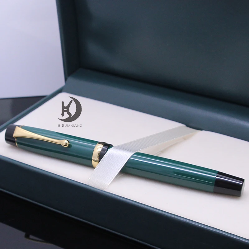 Business premium custom pen design writing luxurious green pen decorated gift customized logo ballpoint pen