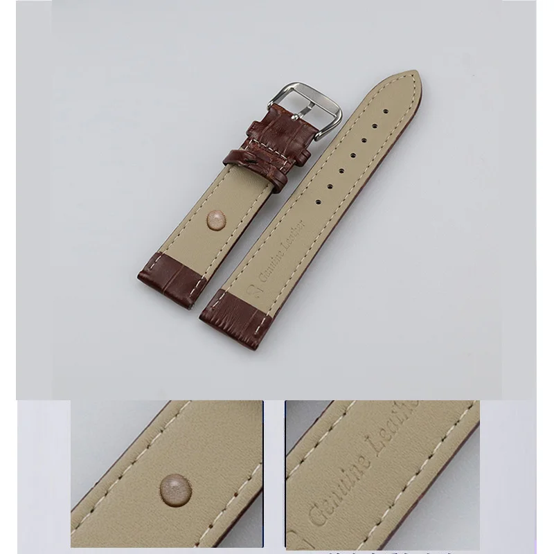 Genuine Leather Strap Watch band High Quality Accessories Brown Black Belt 10 12 14 16 18 20 22 24mm purple green Leather bands