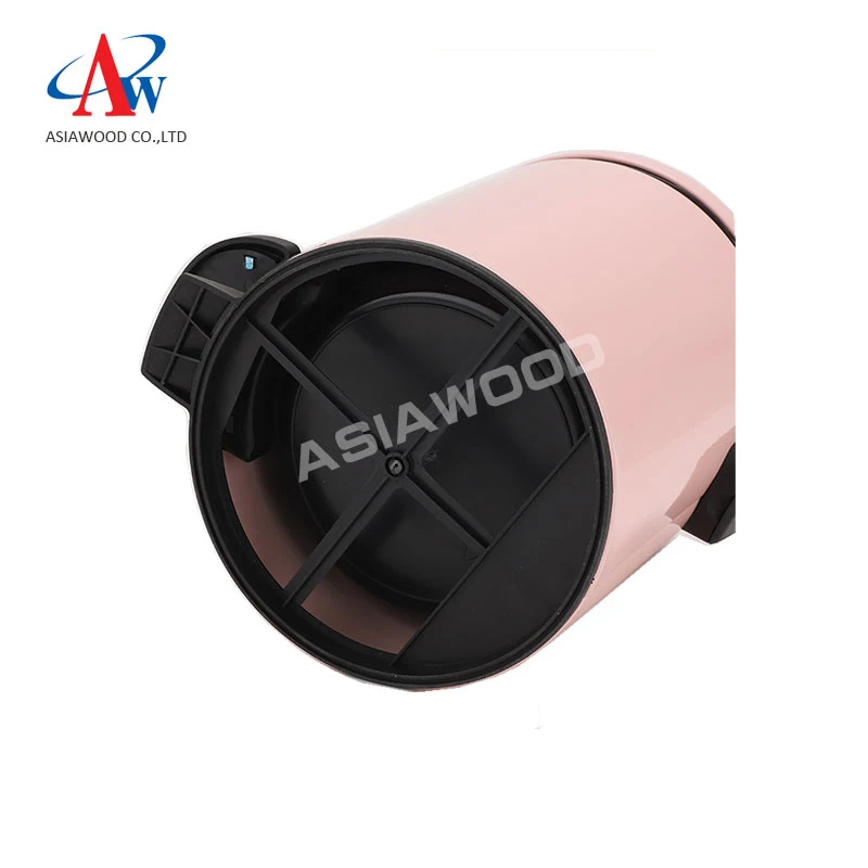 Best quality powder coating pink metal dust cleaner bin