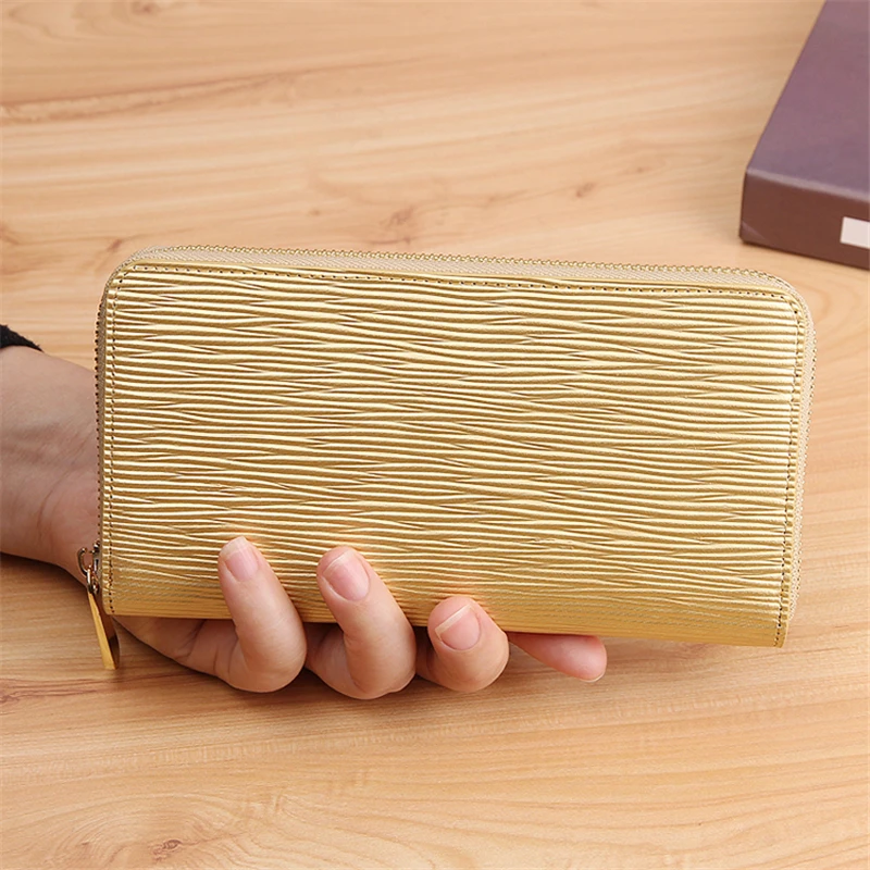 
Women Men Fashion Clutch Bag Big Capacity Long Style Card Holder Cash Money Bag Female 13 Colors Leather Zipper Wallet Purse Bag 