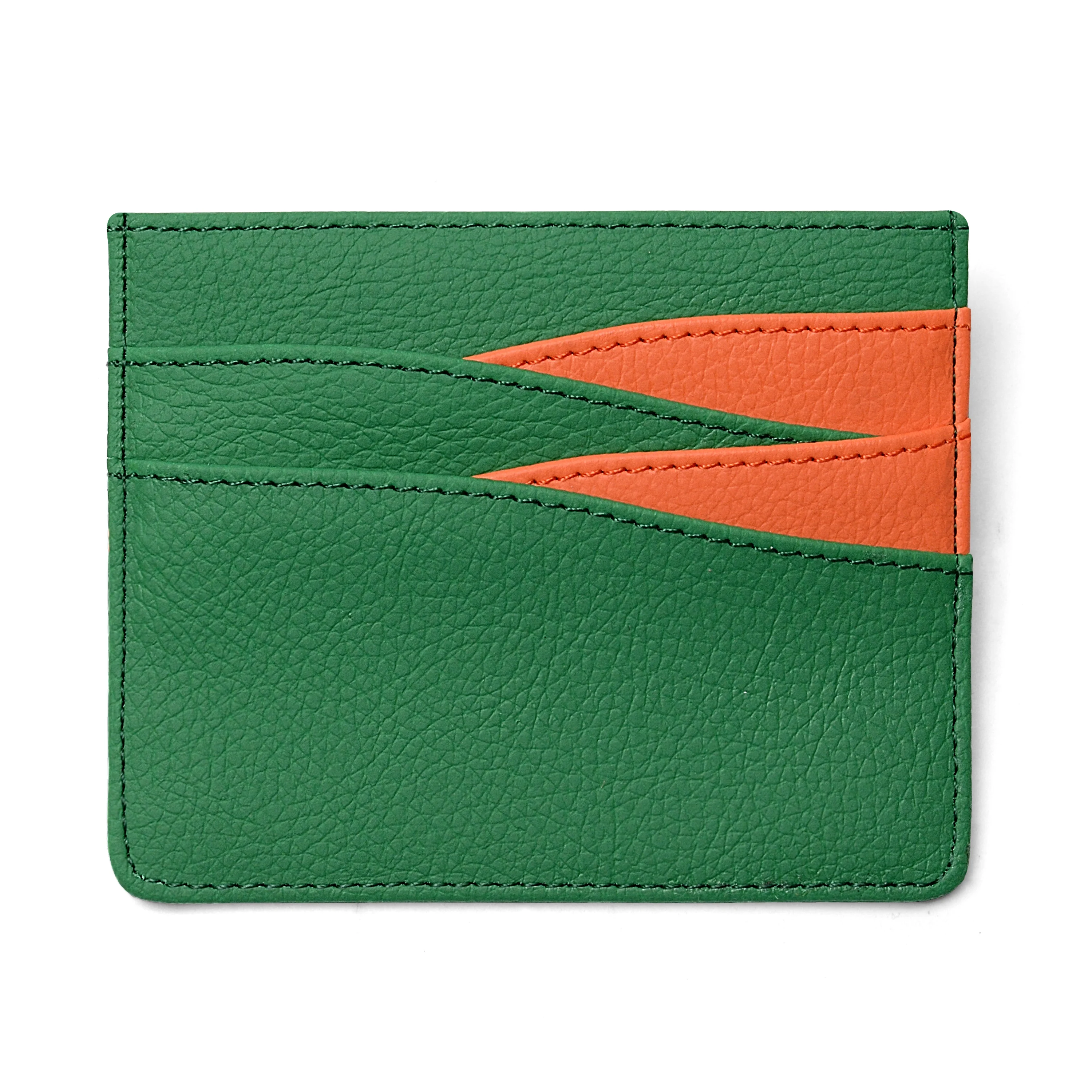 Multicolor Double Spell Card Holder Personalized Cardholders Faux Saffiano Pebbled Leather Credit Card Holder Wallet
