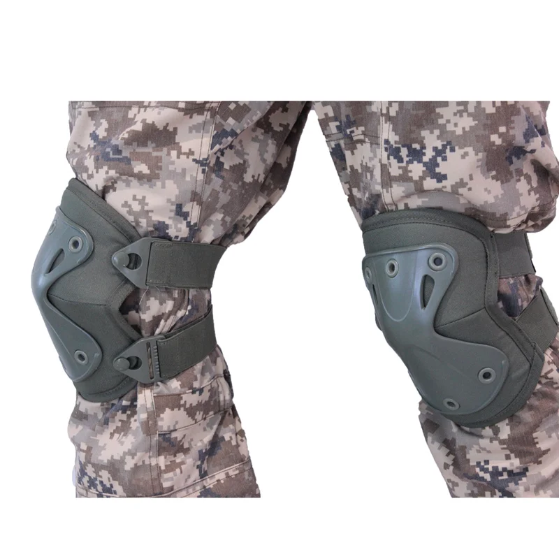 Оптовая Продажа с фабрики, бесплатный образец, 1000D нейлоновые четырехсекционные тактические тренировочные наколенники для поддержки коленного сустава и наколенники
