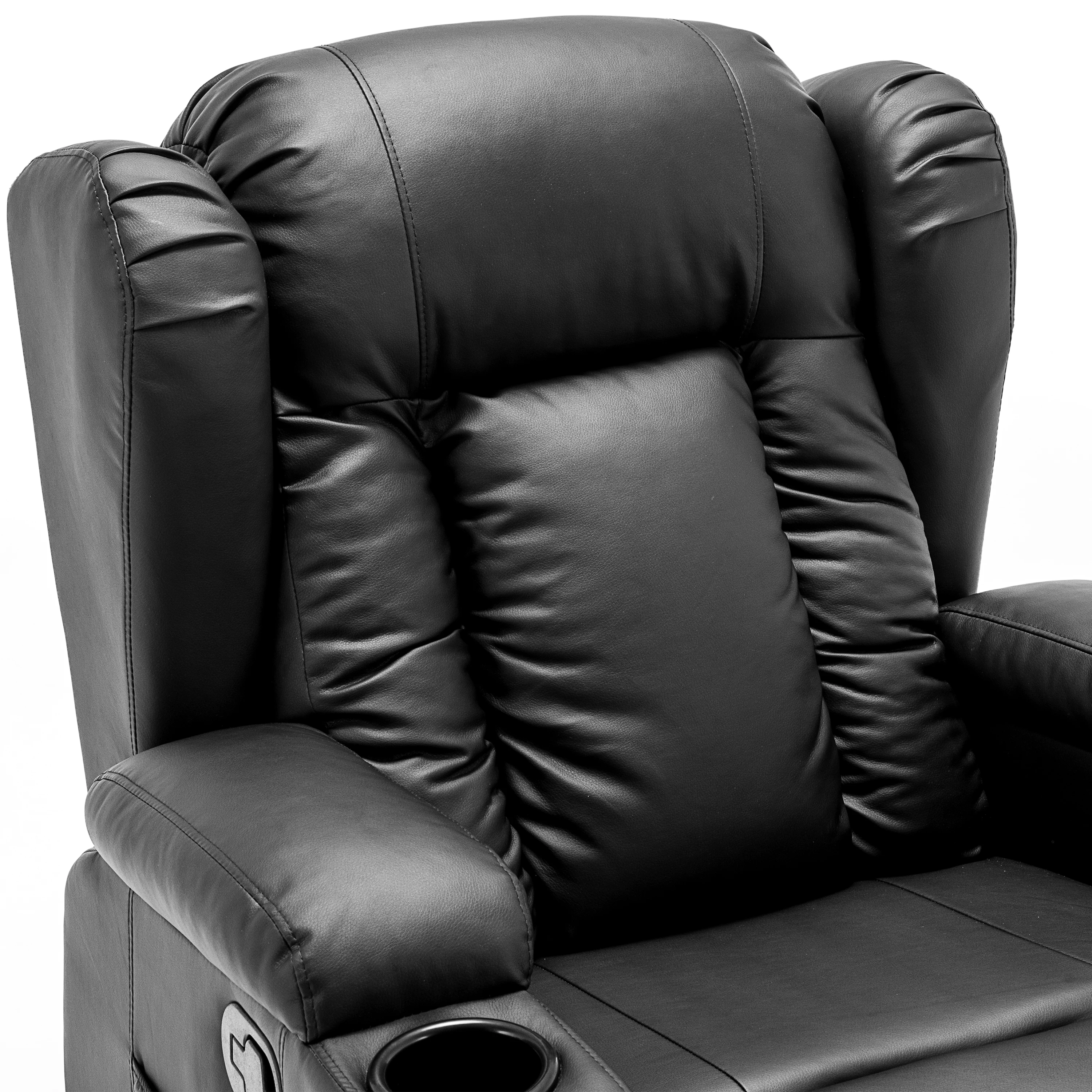 Modern Electric Massage Heating Leather Chair Recliner Sofa Set Fabric Synthetic Upholstery Frame Living Room Furniture