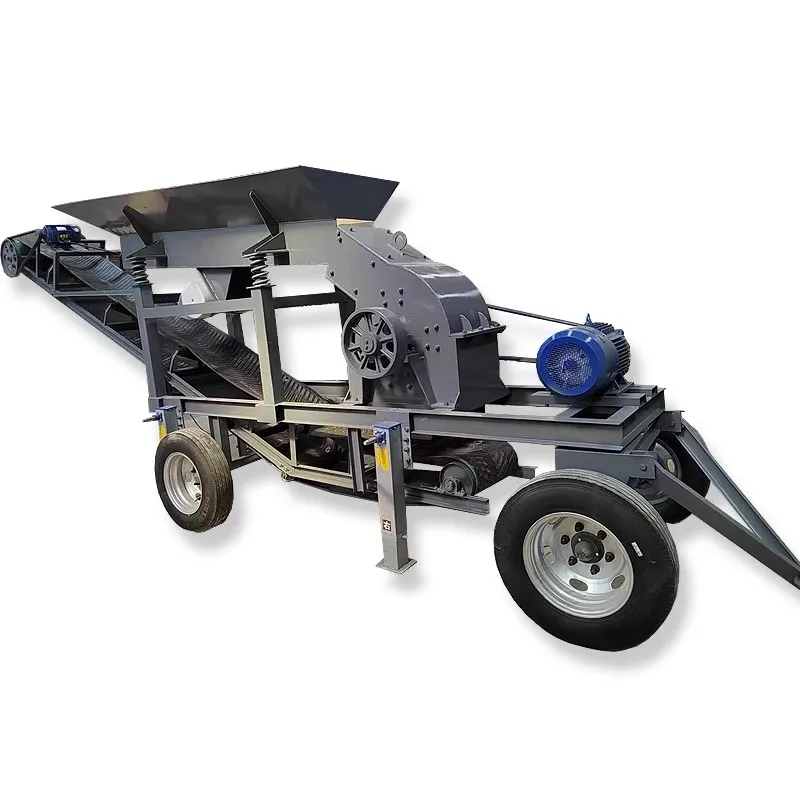Small mobile sand making machine hammer crusher Granite pebble crusher