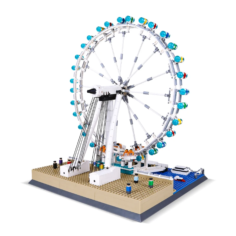 6215 MOC Brick England London Eye Building Attractions Kids Unisex Assemble Educational Building Block Plastic Collect Toy Set