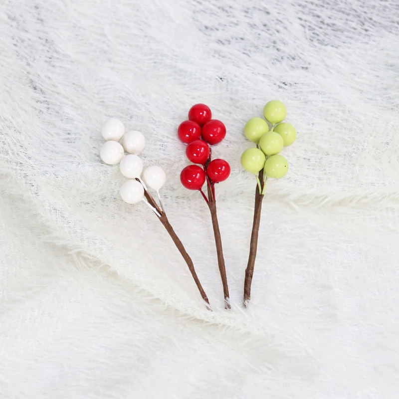 Cheap gold berry Artificial Christmas Decorative Red Berries Pick Decorations