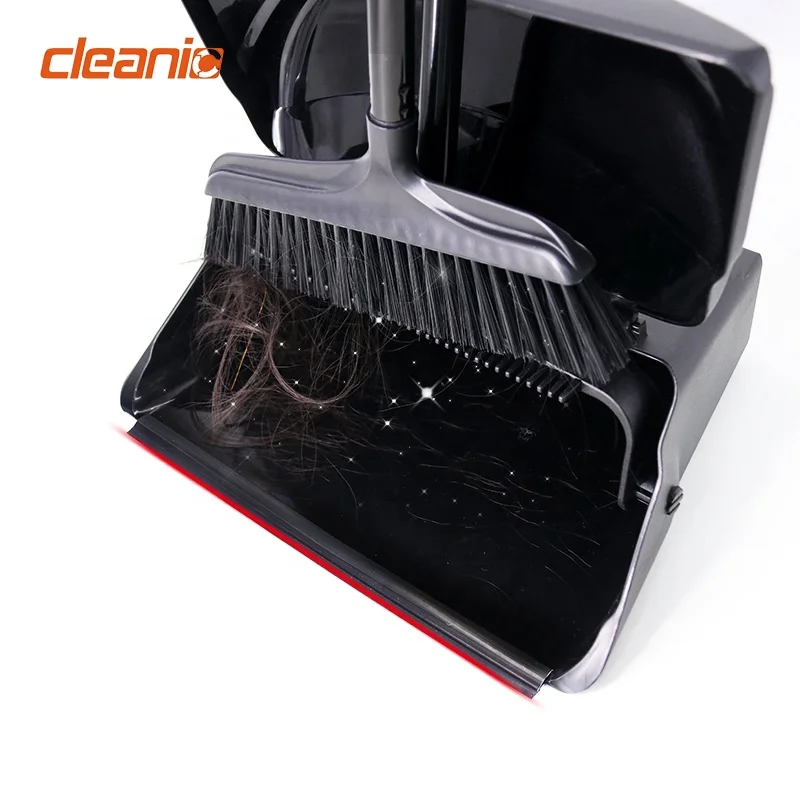 Коммерческие чистящие средства для уборки ветрозащитная самозакрывающиеся щипца совков с длинной ручкой метла из железа домашних животных метлы