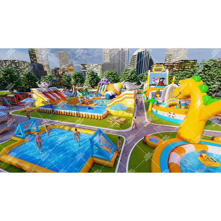 Высокое качество надувной аквапарк открытый funtime парк аттракционов