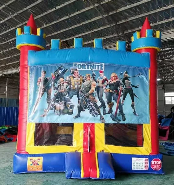 New Child  Commercial PVC Moonwalk Jumper Bounce Jump Inflatable Commercial Bounce House For Kid Party Combo With Water Slide