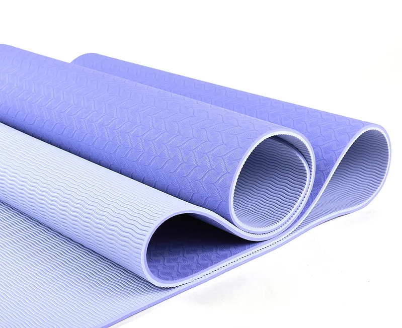 Custom Print Logo Oem Customised Eco Friendly Tpe Cork Yoga Mat ,Double colour Yoga matte