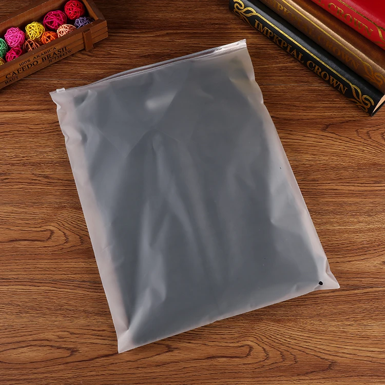 PE Frosted Zipper bag thickening clothing Packaging bag Breathable holes plastic waterproof Self sealing bag customization