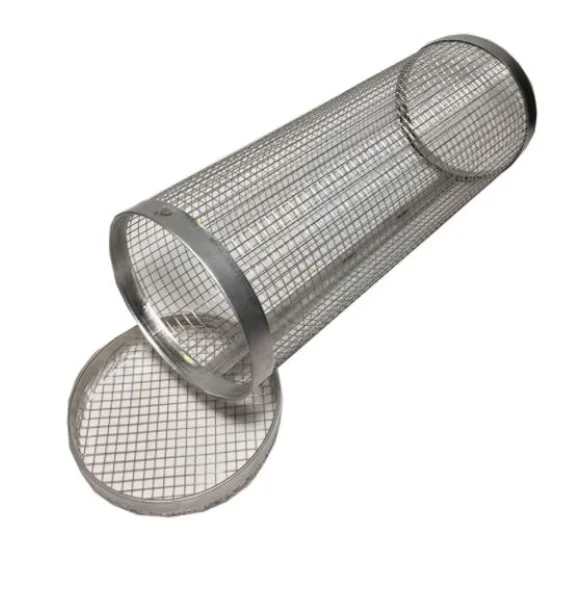 2024 Stainless Steel Rolling Grilling Basket Net Portable Outdoor Camping Barbecue Rack Bbq Grill Basket for Roasting Meat