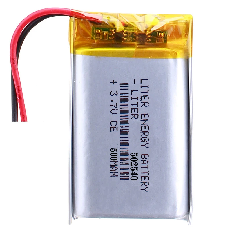 502540 3.7V 500mAh Polymer lithium battery lipo battery with pcb