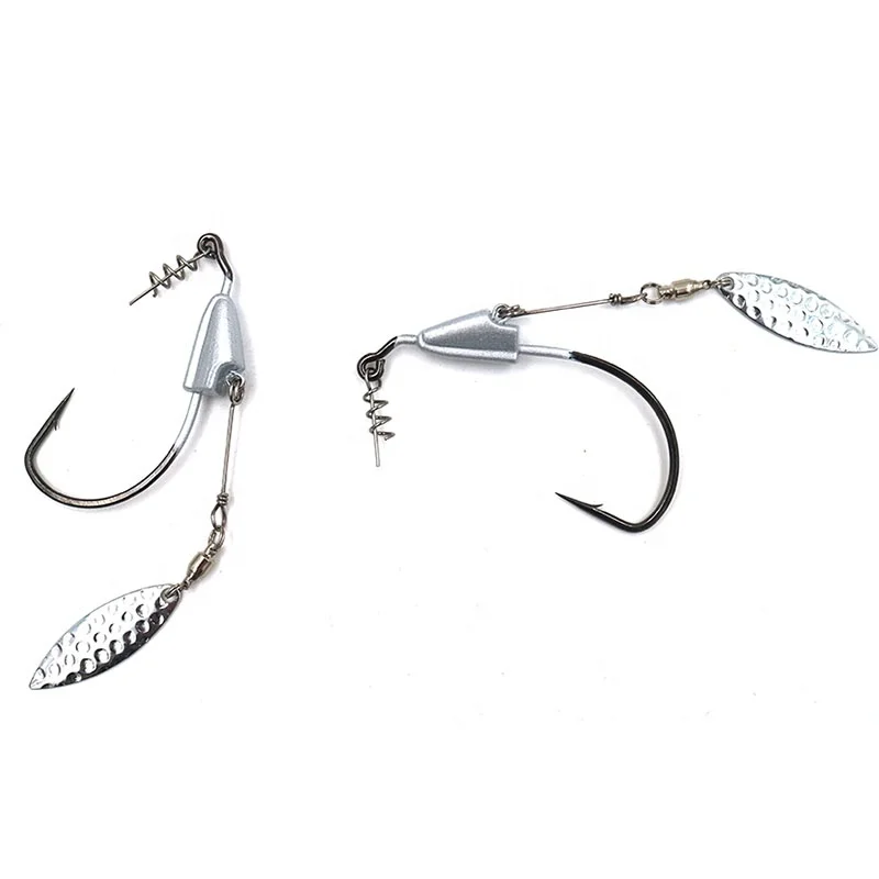 Fishing hook With lead Crank Hook Barbed Hook High Carbon Steel Lure Soft Bait Fishhook Fishing Tackle 3/0# 4/0# 5/0#