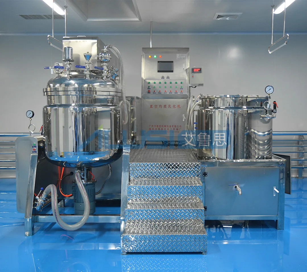 cosmetic cream vacuum emulsion homogenizer mixer price of soap making machine/automatic liquid dispensing spiral mixer