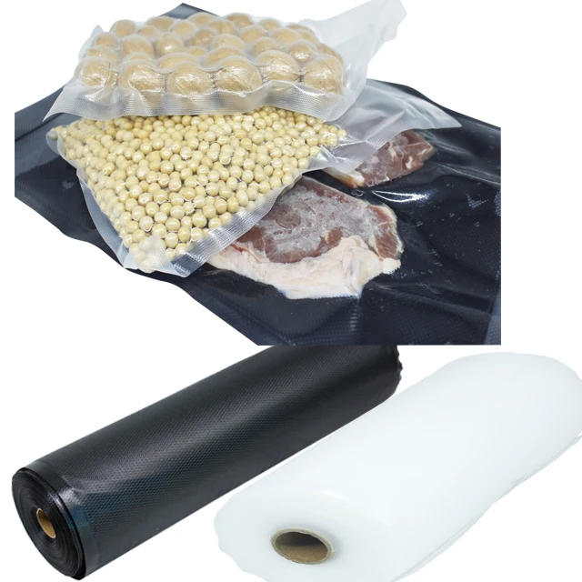 Dot Embossed Plastic Transparent Sealed Roll Food Vacuum Packaging Roll Seal Pack Texture Roll