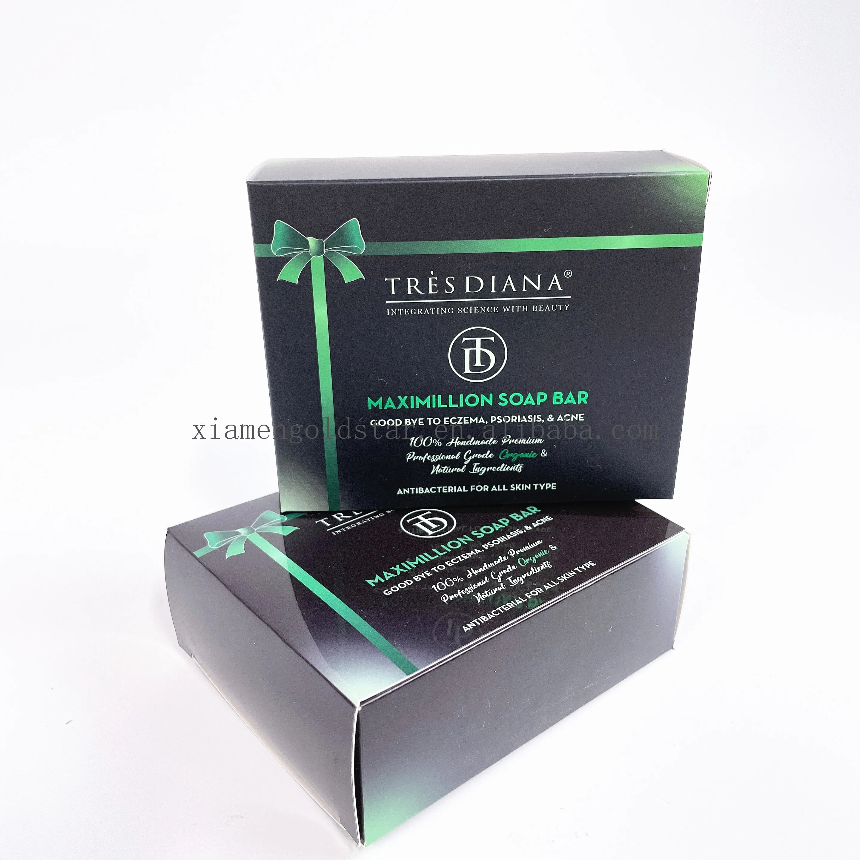 Custom  handmade soap rose flower gift packaging paper box with display window soap box