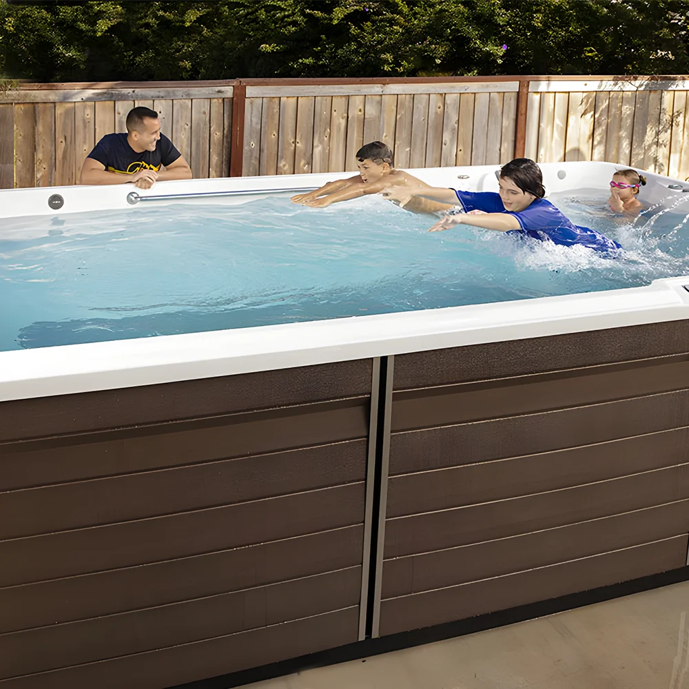 Outdoor Jacuzzii Pool Pvc Acrylic Outdoor Spa Swimings Pool Outdoor Rectangular Metal Frame Swimming Pool