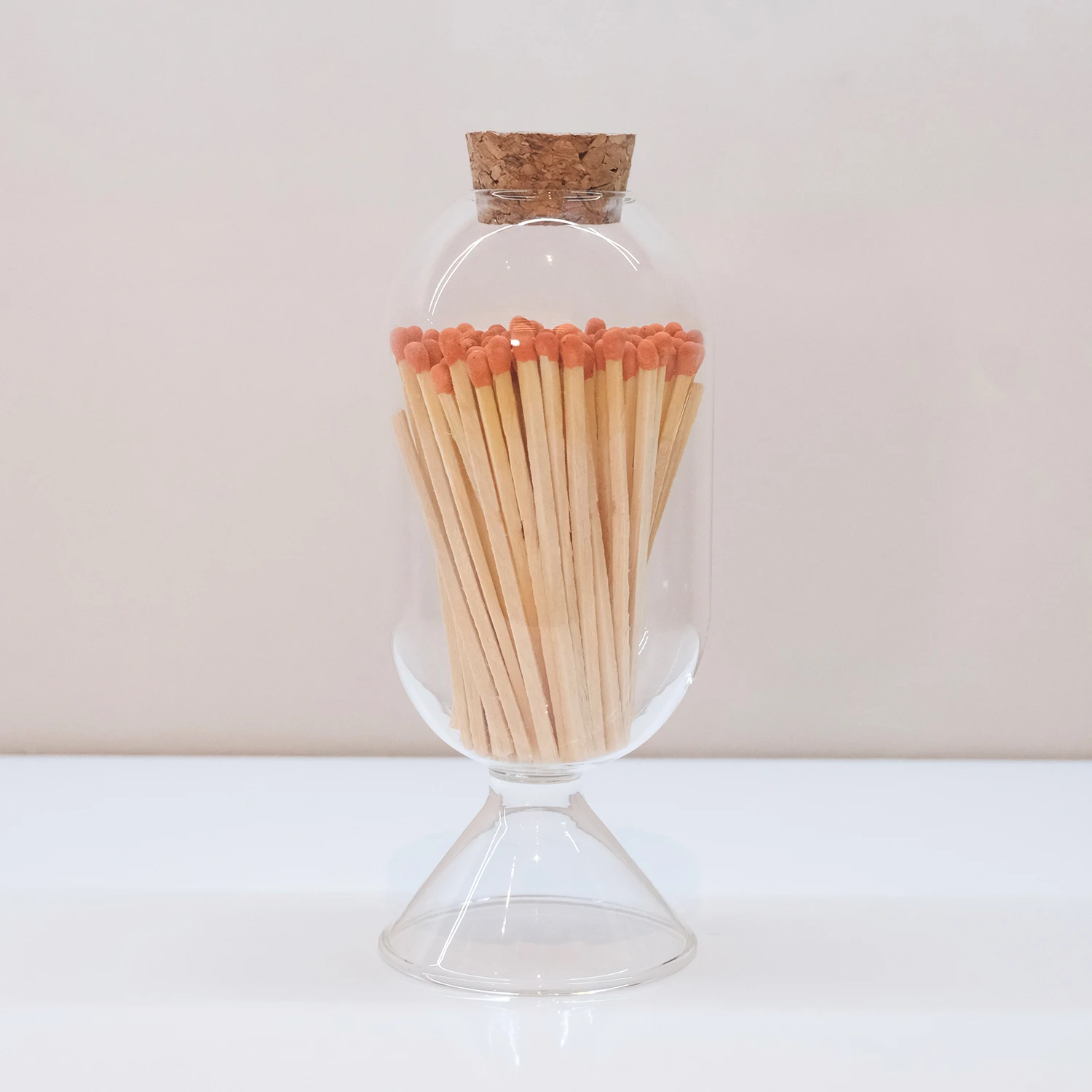 Wholesale Customized Match Decorative Custom Logo  Wooden Stick Glass Bottle Of wood matches  in bulk with cork