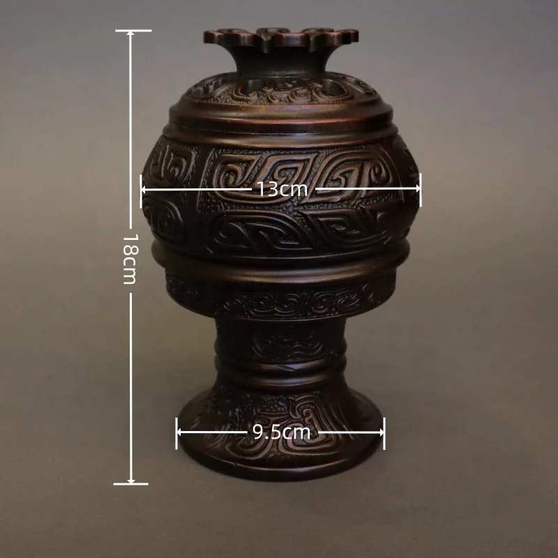 incense holder incense burner Moire pattern brass crafts metal censer Chinese style home decor brass thurible