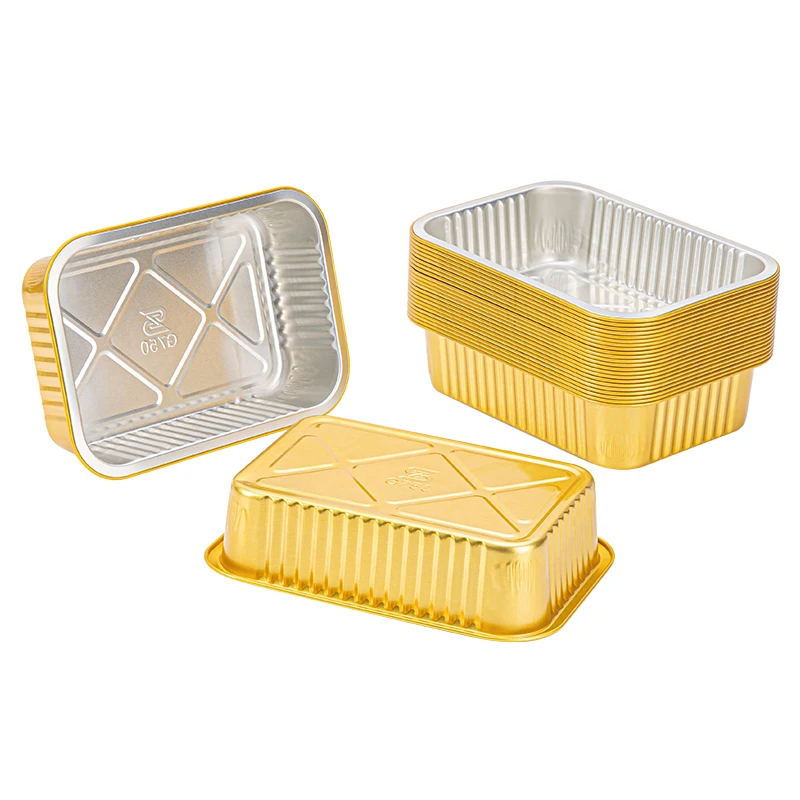 Disposable  Food container Aluminum Foil  with lid for restaurants and BBQ