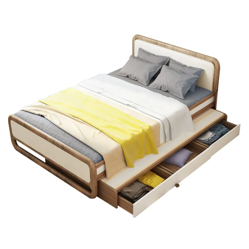 
bed room furniture bedroom set solid wood bed base king size modern wholesale baby bed with trundle furniture manufacturers 