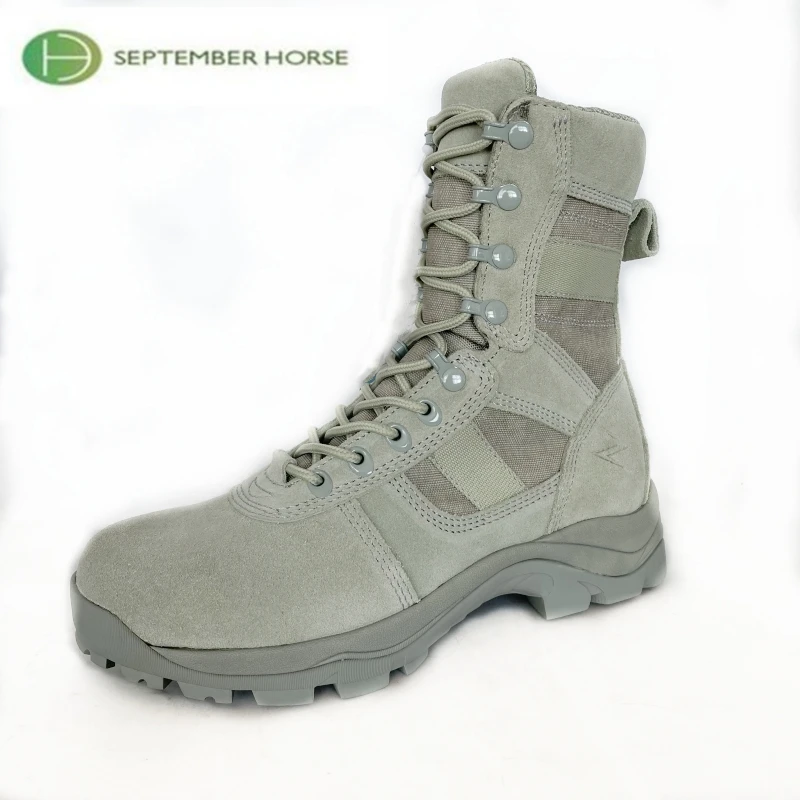 China Custom Suede Leather Breathable Tactical Boots For Men