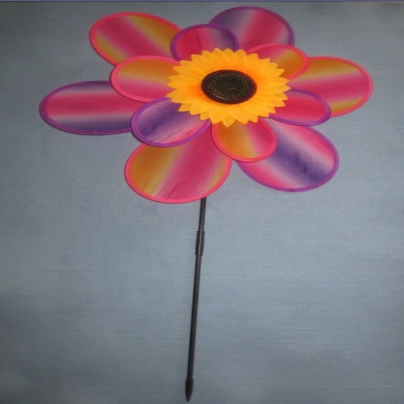 Двойное колесо, 12 лепестков, Радужный цветок, украшение