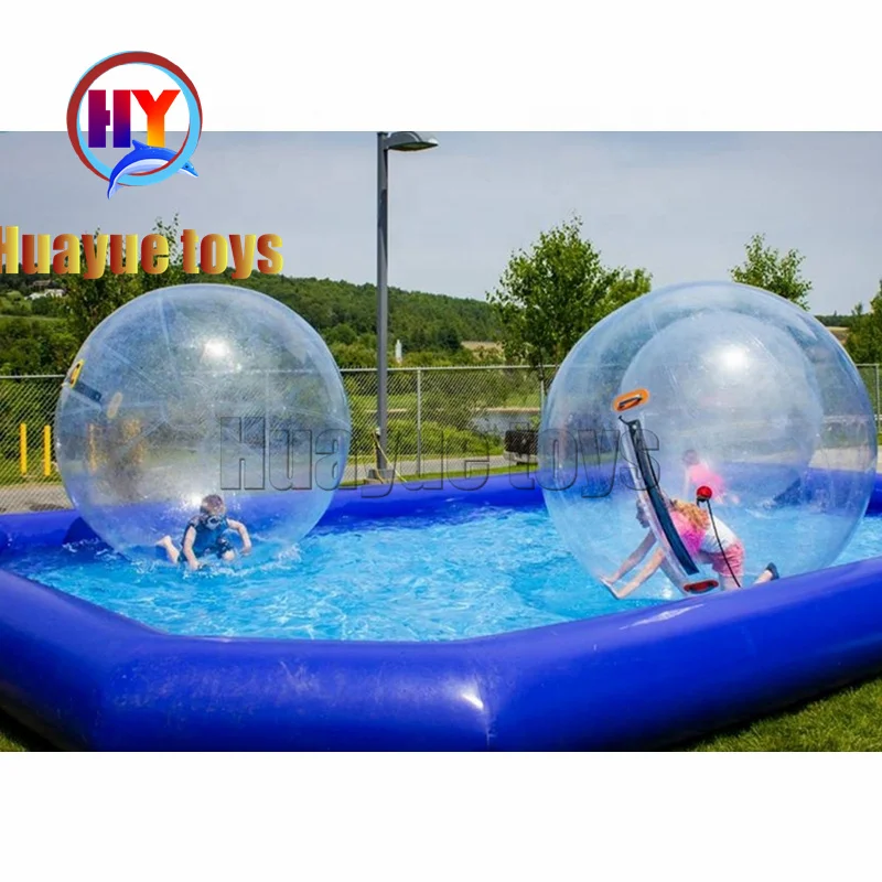 High quality TPU/PVC inflatable running water walking bubble roller ball for water game (1600618561296)