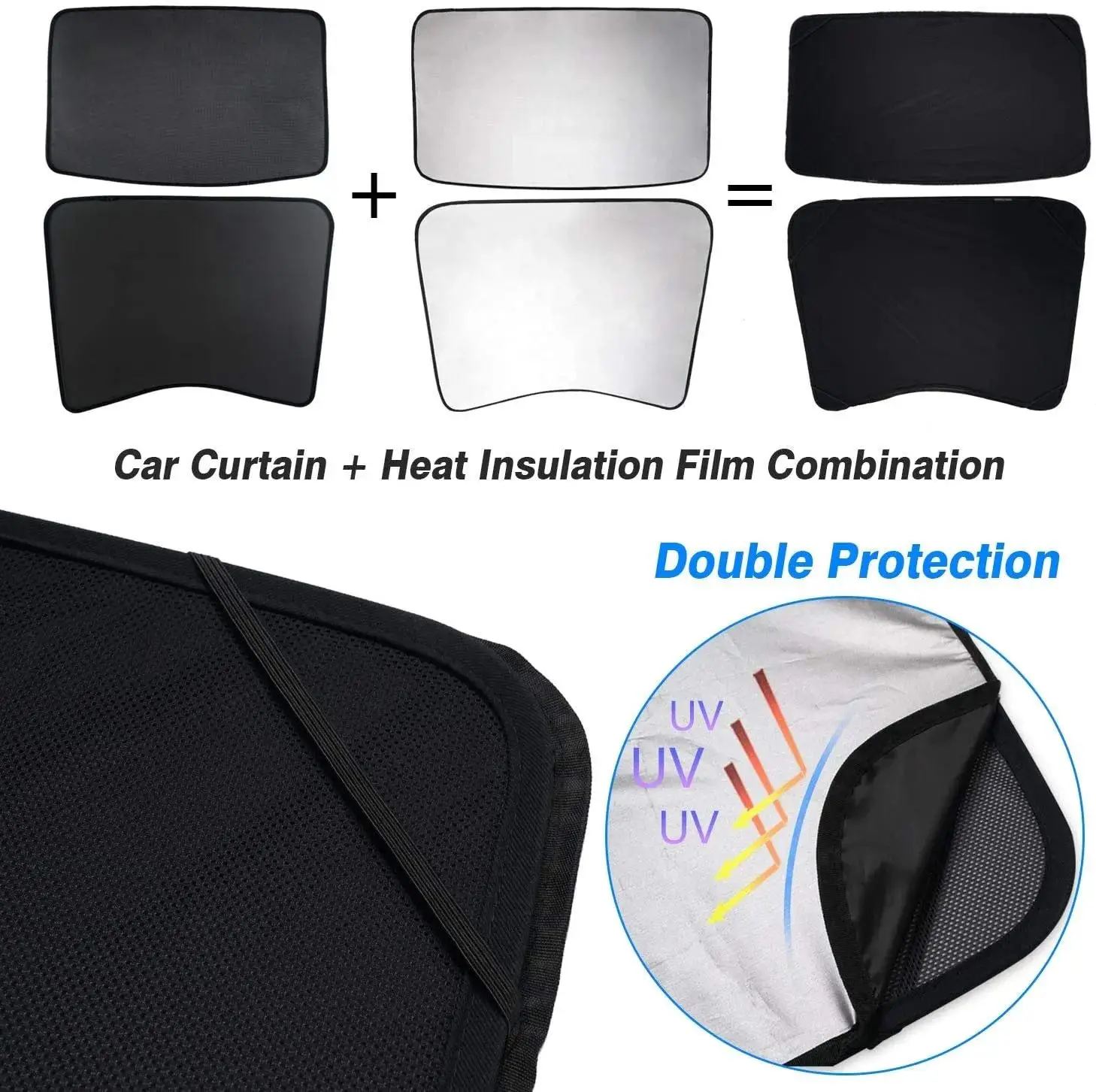 Te-Mart High Quality Model Y 4  Car sunshade  Foldable Sun Shade Heat Insulation For  Model 3 Model Y