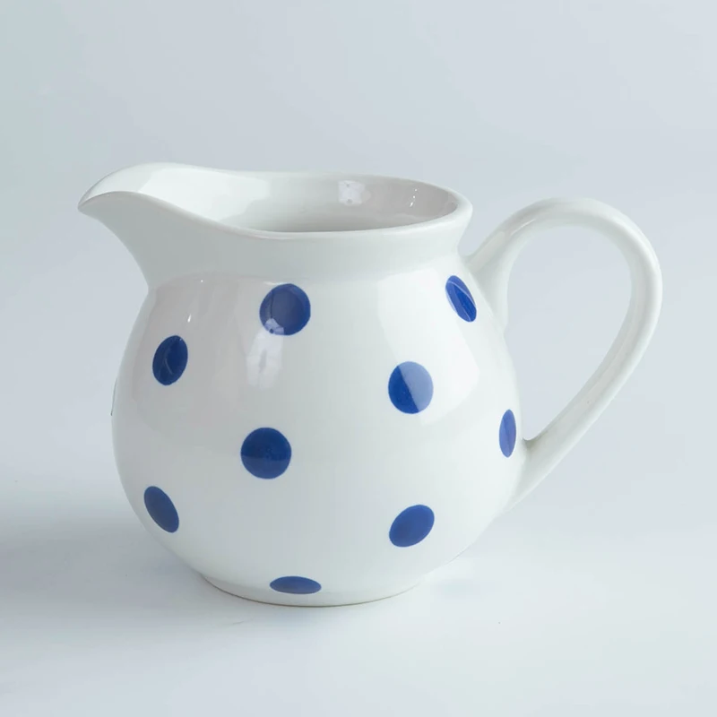 bohemian style italian fruit salad blue ceramic dinner plate traditional porcelain serving plate