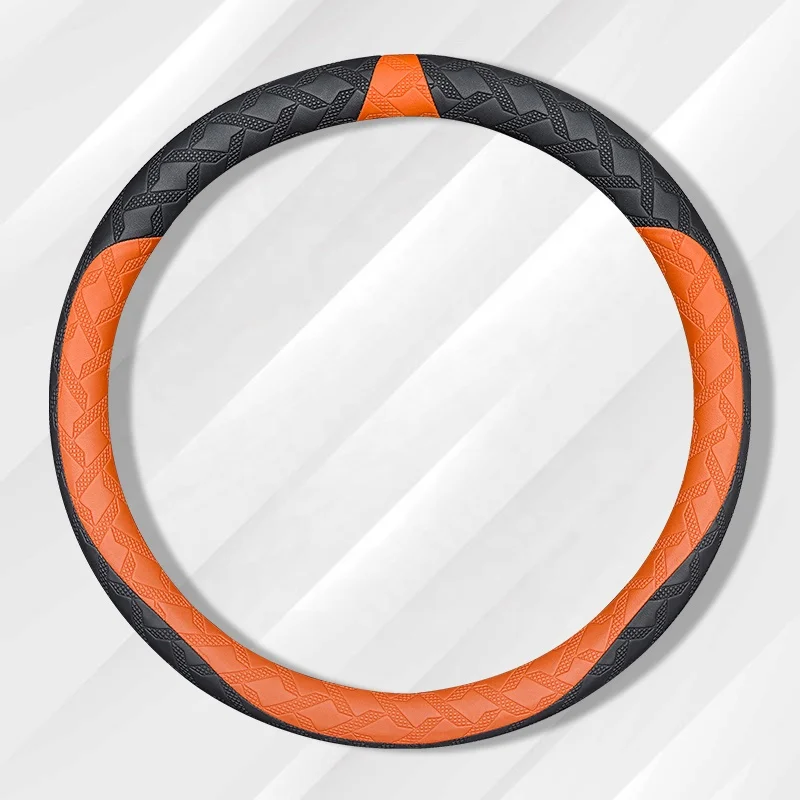 Top quality Microfiber leather Steering Wheel Cover Non-slip wear-resistant sweat-absorption Car interior accessories handlebar