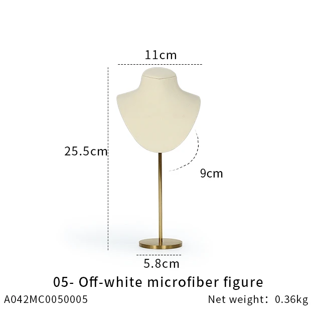 SKQ Jewelry display Prop neck microfiber metal rack display props jewelry display mannequin