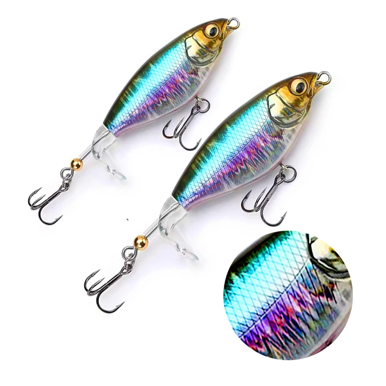 Oem 7.5cm/6g Pencil Lure Hard Baits Crank baits  For Bass And Pike Fishing Tackle Propeller  Plastic Fishing Lure