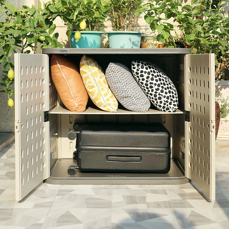 cheap price modern simple side cabinet plastic colorful storage cabinet 2 door hdpe cabinet