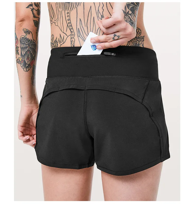 2020 Hot sale High Waist Sportswear Women Yoga Pants Workout Running Shorts with Zip pocket for Gym