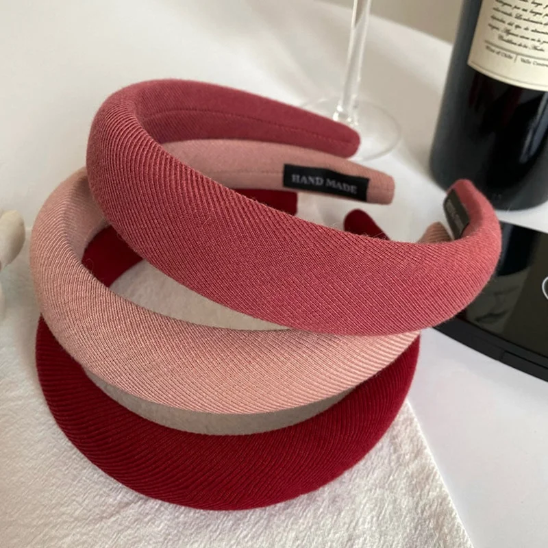 Women Girls Cute Colorful Sponge Hairbands Sweet Simple Headband Hair Decorate Hoops Headwear Fashion Hair Accessories
