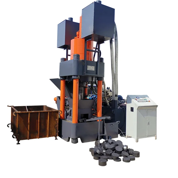 Vertical aluminum chip copper filings hydraulic metal cake press briquetting machine