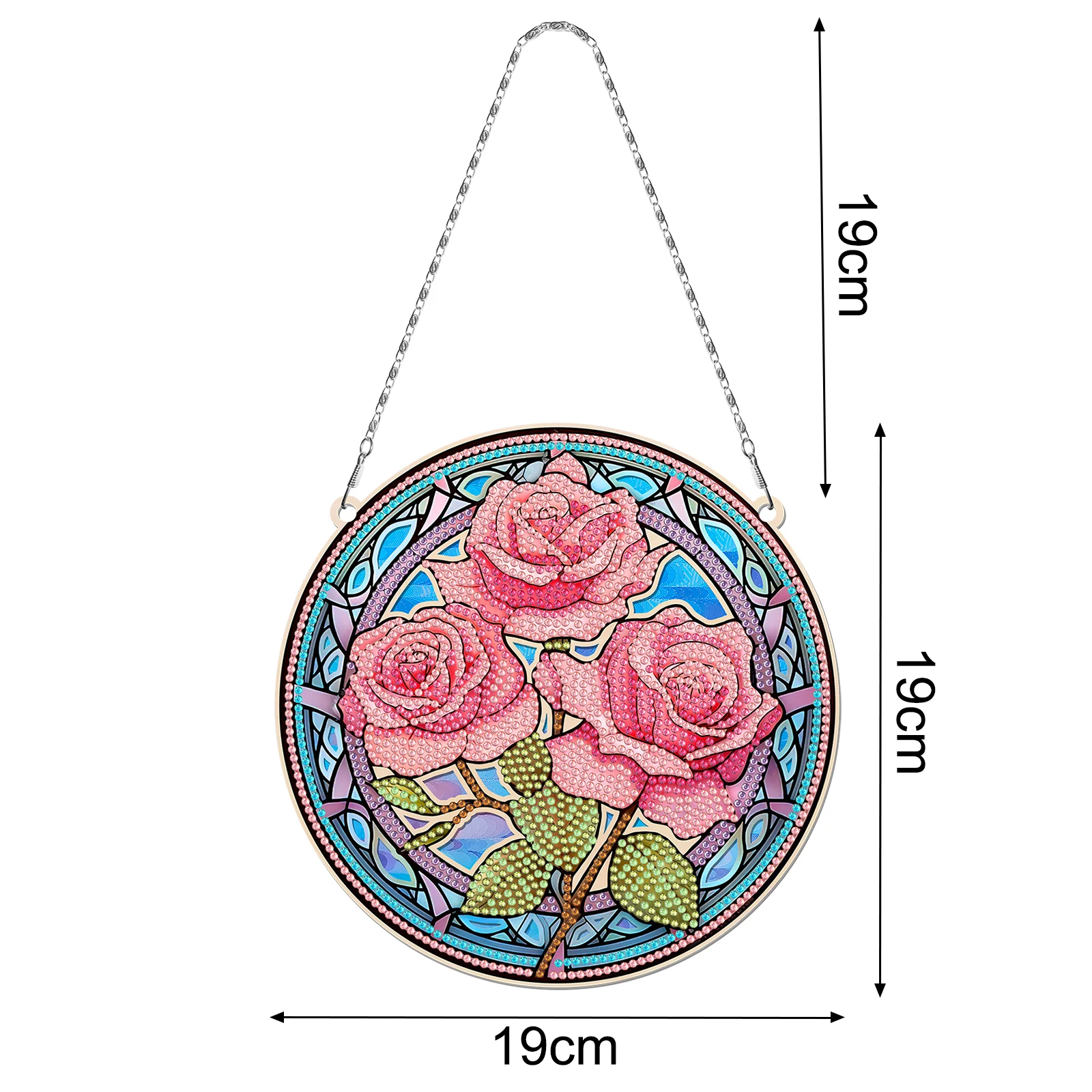 Mandala Flower Dog Cow Owl Wooden Diy Hanging Diamonds Painting Pendant Kit