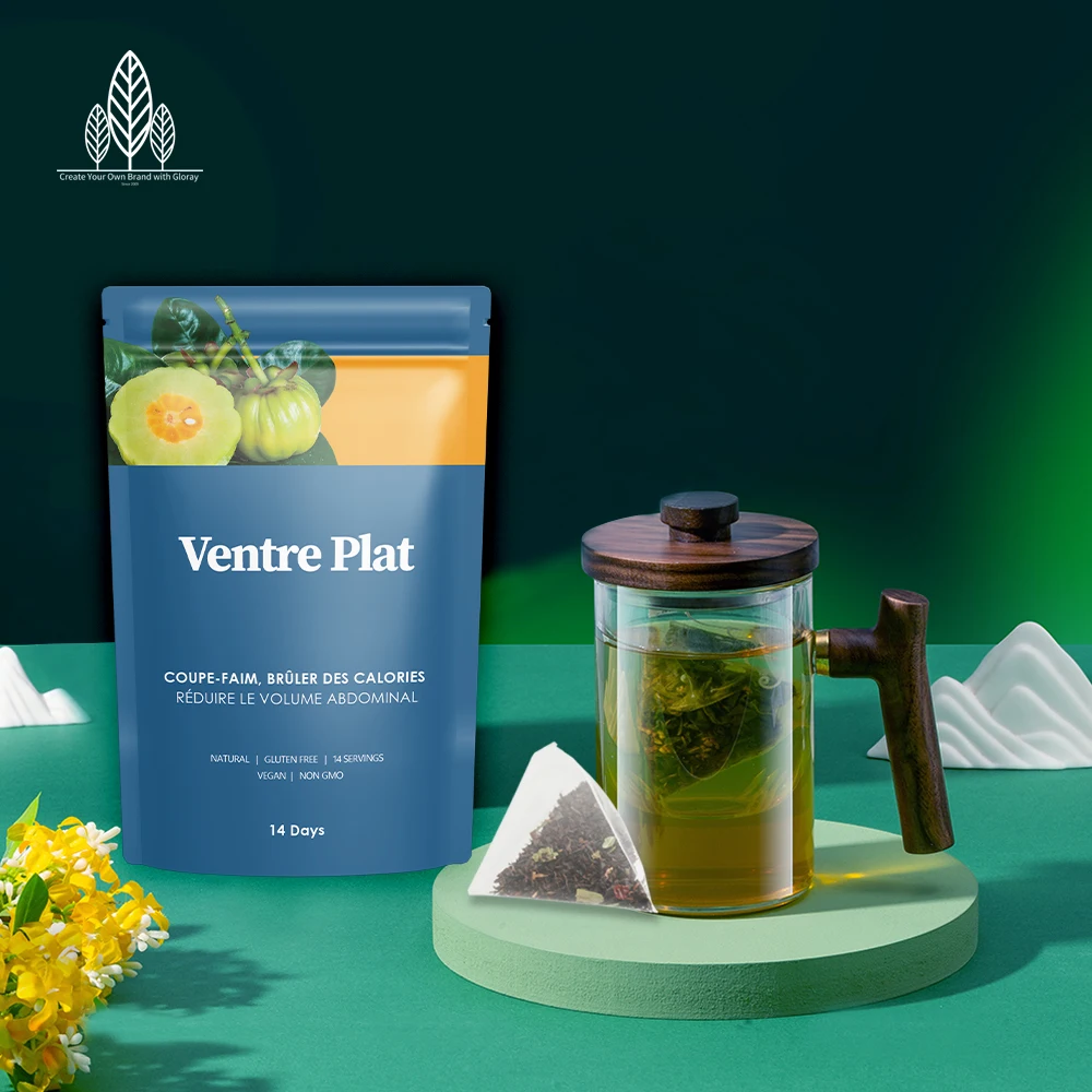 Ventre Plat 14 Nylon Tea Bags Fight Bloating Loss Weight Detox Your Body Adjust Your Diet 100% Natural Herbs