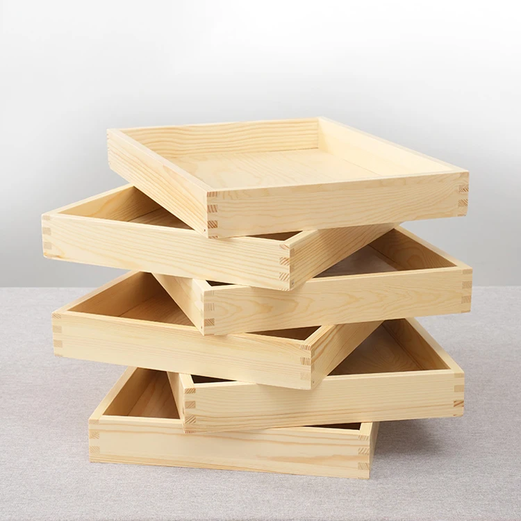 Restaurant Breakfast Dinner Food Fruit Bamboo Serving Tray Costom Logo Hotel Bamboo And Wooden Food Serving Tray