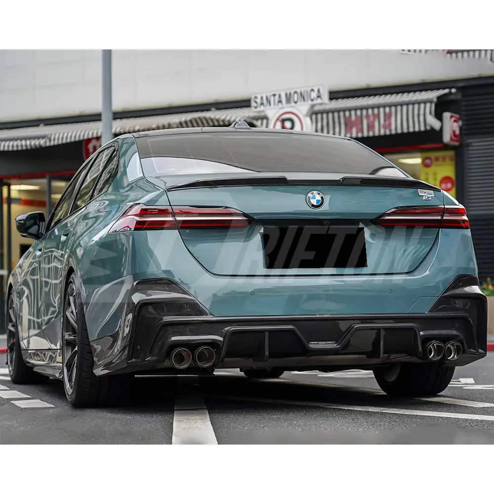 TAKD Style Dry Carbon Fiber Side Skirt For BMW G60 New 5 Series BodyKit