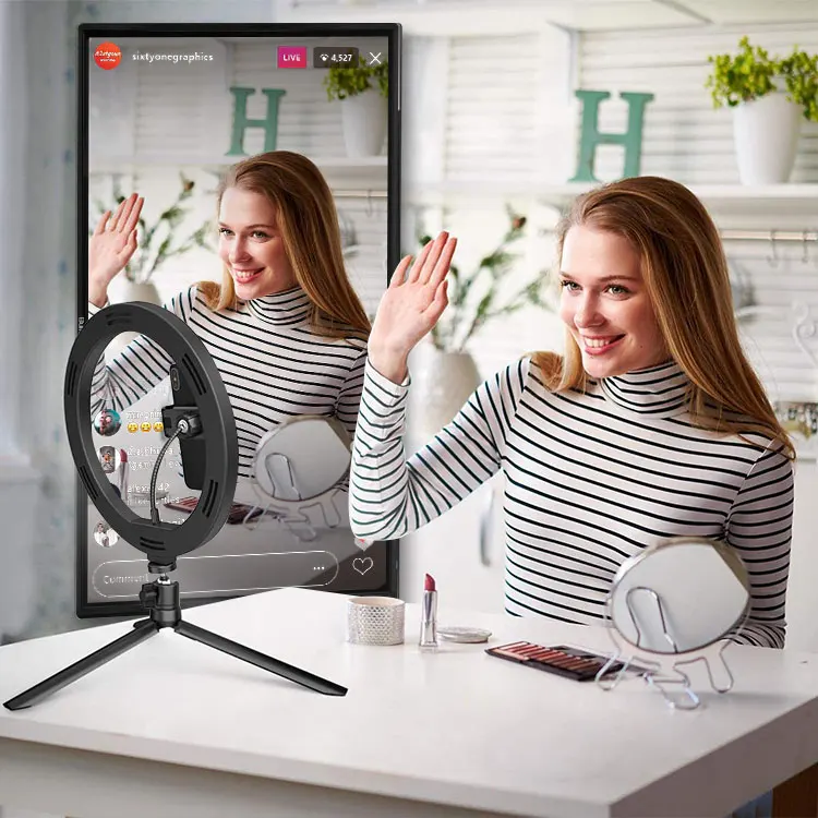 Bulldex Tiktok Facebook Ins Digital Radio Studio Broadcasting Live Streaming Equipment 32inch 43inch 50inch 55inch